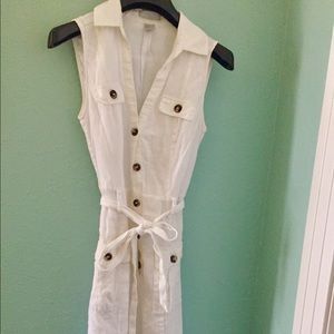 Very cute white linen dress by H & M size 2